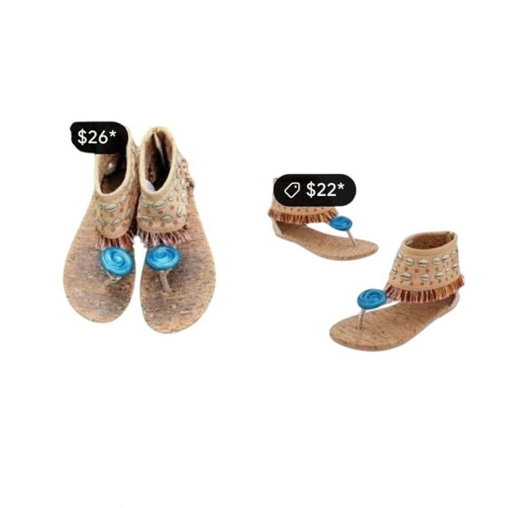New Disney Moana sandals kids girls size 2/3. Unworn. Sticker on sole. - Picture 4 of 4